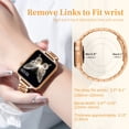 thumbnail image 5 of SEURE Slim Stainless Steel Band for Apple Watch Band 38/40/41/42mm,Women Luxury Metal Replacement Strap for iWatch Series 11 10 9 8 7 6 5 4 3 2 1 SE Rose Gold, 5 of 7