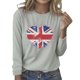 thumbnail image 2 of Camisolas de dormir hasta media pantorrilla para mujer, blusas casuales de moda con estampado de color, blusas de manga larga y cuello redondo, blusas para mujer, 2 of 3