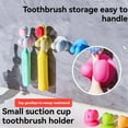 thumbnail image 5 of CoreLiving Razor Toothbrush Holder for Shower Wall Mounted - Self Adhesive Waterproof Silicone Bathroom Organizer with Hook, Cute Dorm Room Storage for Hanging Loofah Towel Razor and Tooth Brush, 5 of 7
