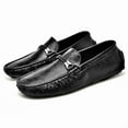 thumbnail image 3 of Big Size Men's Casual Loafers Slip On Leather Shoes Comfortable Lightweight Driving Shoes Male Moccasins Classic Penny Loafer Flats Boat Shoes Outdoor Walking Shoes, 3 of 16