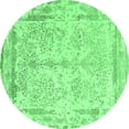 thumbnail image 1 of Ahgly Company Indoor Round Oriental Emerald Green Industrial Area Rugs, 6' Round, 1 of 4
