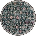 thumbnail image 3 of Moynesa 4'Round Moroccan Trellis Washable Rugs - Non-Slip Round Rug 4ft Ultra-Thin Small Circle Rugs for Entryway Vintage Soft Throw Rug Carpet for Kitchen Bedroom Nursery Bathroom Black, 3 of 6