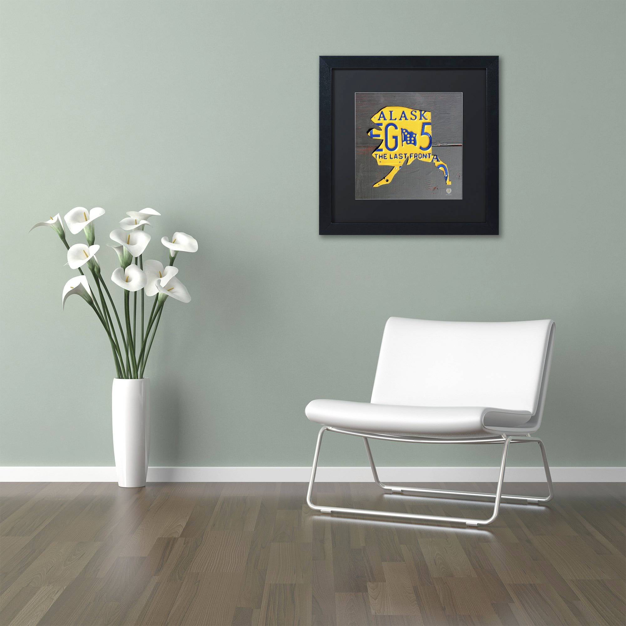 Trademark Fine Art 'Alaska' Canvas Art by Design Turnpike, Black Matte, Black Frame