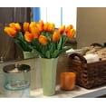 thumbnail image 3 of Tulips Artificial Flowers 20 Pcs Yellow Fake Tulip Stems Real Touch PU Tulips for Easter Spring Wedding Bouquet Home Centerpiece Floral Arrangement Table Décor, 3 of 5