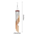 thumbnail image 3 of 12-Tube Metal Wind Chime with Rotating Design, High-Quality Aluminum Tubes & Pine Wood Top, Soothing Melodious Tones, Indoor & Outdoor Decor Rose Gold, 3 of 6