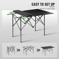 thumbnail image 4 of REDCAMP Roll Up Camping Tables That Fold Up, Lightweight Portable Compact Metal Camp Table for Grill Outdoor Picnic, Black Long 47x28, 4 of 6