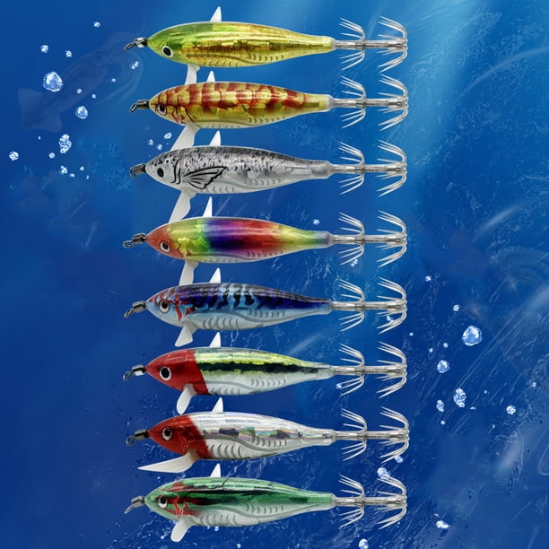 Cebos biónicos para camarones que brillan en la oscuridad, señuelos duros iluminados para pesca nocturna en agua dulce