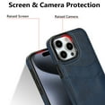 thumbnail image 4 of Allytech Wallet Case for iPhone 12 Pro / 12 6.1" - 2 Card Holder - Military Grade Drop Protection - Ultra Slim & Protective - Premium PU Leather Shockproof Phone Case for Women & Men - Blue, 4 of 7