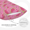 thumbnail image 3 of Daiia Watermelon Bedding Waterproof Pillow Protector Zippered Queen – Bed Bug Proof Pillow Encasement-20"x30", 3 of 6