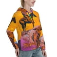 thumbnail image 6 of Picia Cliff Western Cowboy Pattern Casual Women's Hoodie, Hooded Sweatshirt with Kangaroo Pocket, Comfortable Pullover with Eye-catching Drawstrings-Medium, 6 of 7