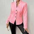 thumbnail image 5 of Women's Textured Casual Business Single Breasted Long Sleeve Office Suit s, 5 of 8