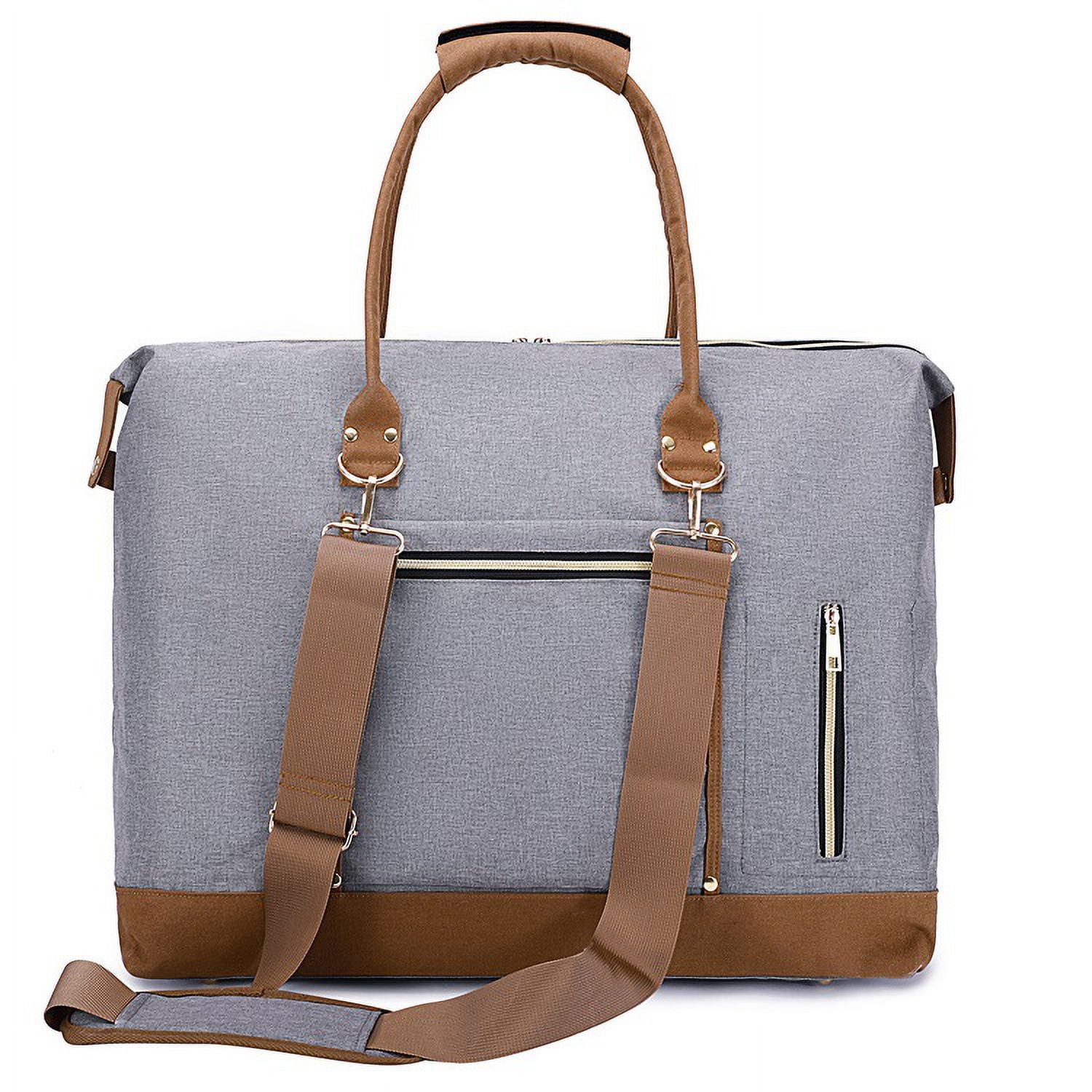 Travel Tote Diaper Bag Extra Large Capacity Portable Multifunctional Waterproof Handbag with Insulated Pockets, Grey