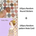thumbnail image 4 of Vintage  Inspire 3.54x3.54" Avocado Message Cards - 100 Pcs Sticky Notes + 100 Various Emoticon Stickers, Notepads for Creative Mini Cards for Home Office Decor, Notepads Fashionable Art Deco Women, 4 of 12