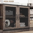 thumbnail image 3 of Farmhouse TV Stand for 65/75 in TV, Entertainment Center with Storage Cabinet, Industrial TV Console Cabinet with Mesh Doors, 3 of 9