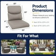 thumbnail image 5 of Bellefurn 4 Piece Outdoor Deep Seat Cushion,22 x 25 Outdoor Chairs Cushions for Patio Furniture Waterproof & Fade Resistant Outdoor Cushions for Wicker Chair,Sofa,Couch, 5 of 9