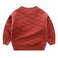 thumbnail image 2 of Esaierr Toddler Boys Girls Knit Sweater Kids Winter Sweater Crewneck Long Sleeve Sweater for 2-7Y, 2 of 5