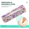 thumbnail image 4 of Cylindrical Pillow Decorative Neck Roll Pillow with Removable Washable Cover Roll Pillow for Knee Leg Neck Lavender and Pink Flowers, 4 of 7