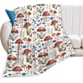 thumbnail image 2 of Red Mushroom Forest Blanket Mushroom Decor Soft Cozy Mushroom Plush Throw Blanket Super Warm Fleece Fuzzy Bedding Blanket Gifts for Kids Girls Boys Women Bed Stuff 40"X50", 2 of 6