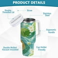 thumbnail image 4 of 30 oz Insulated Stainless Steel Tumbler Double Wall Stainless Steel Tumbler with 2-Way Drinking Oranges and Limes, 4 of 9