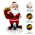 thumbnail image 3 of Shoreew Lighted Santa Claus Figurines Resin Santa Sculpture with Gift Bag on Back Solar Powered Light Up Christmas Statue for Indoor Outdoor Holiday Decor, 3 of 6