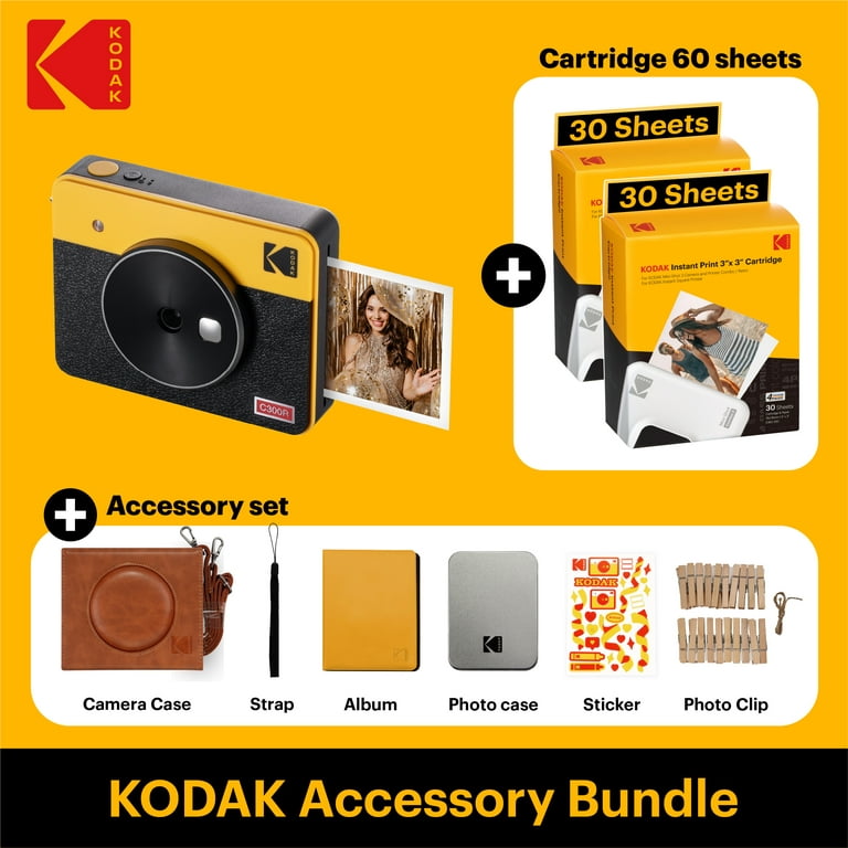 KODAK Mini Shot 3 Square Retro Instant Camera (C300R)