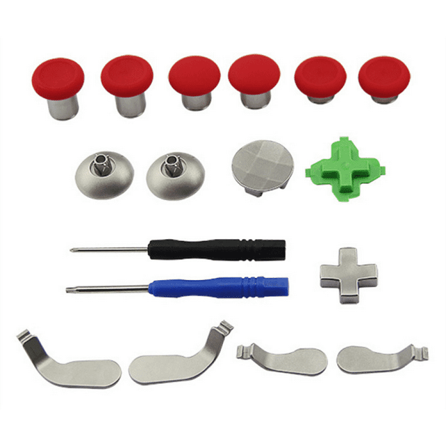 AARONMEI 18 in 1 Gamepad Metal Keys Kit Controller Replacement Buttons for Xbox One Elite