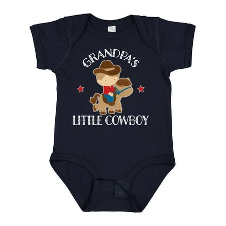 

Inktastic Grandpa Little Cowboy Outfit for Grandson Gift Baby Boy Bodysuit