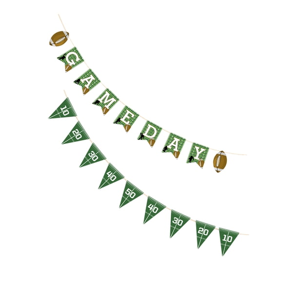 GOOHOCHY Football Paper Banner Assorted Color 2Pcs 6.7X5.1X0.04In