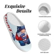 thumbnail image 5 of KLL Cute Gnomes in USA1 Pattern Adult Unisex Cozy Slippers,Fuzzy Slip-on Slippers TPR Sole Slippers Comfort Plush Home Footwear for Indoor & Outdoor-13, 5 of 7