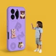 thumbnail image 5 of Case for iPhone 15 Pro Max, Cute 3D Cartoon Phone Case Fashion Cool Funny Design Soft Flexible TPU Protective Case, Women Girls Kids Skin-Feel Silicone Cover for iPhone 15 Pro Max, Purple, 5 of 8
