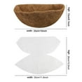 thumbnail image 4 of kurtrusly Non-woven Coco Liner Hanging Basket for Beautiful Flower Planting Brown 25cm 1Set, 4 of 6
