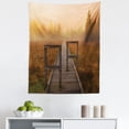 thumbnail image 1 of Nature Tapestry, Wooden Road Leads to the Misty Forest on a Foggy Day Image Dreamy Nature Theme Art, Fabric Wall Hanging Decor for Bedroom Living Room Dorm, 5 Sizes, Orange Brown, by Ambesonne, 1 of 1