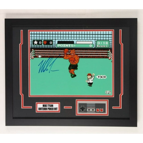 Mike Tyson Signed 16x20 Framed Photo Tyson Exclusive Hologram PO Controller