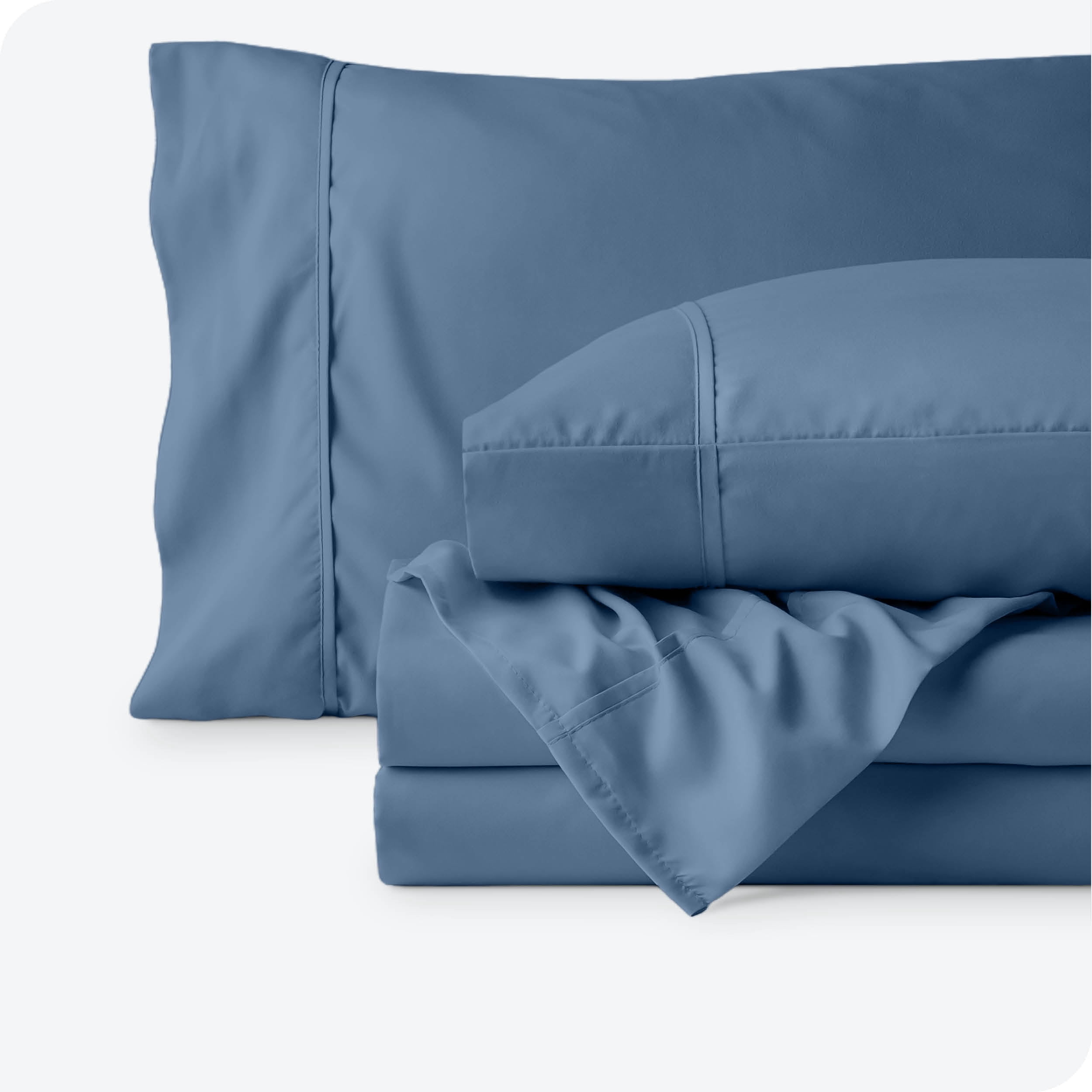 Bare Home Coronet Blue Microfiber Sheet Set, Wrinkle Resistant, Deep Pocket, Twin XL