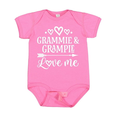 

Inktastic Grammie and Grampie Love Me Gift Baby Boy or Baby Girl Bodysuit