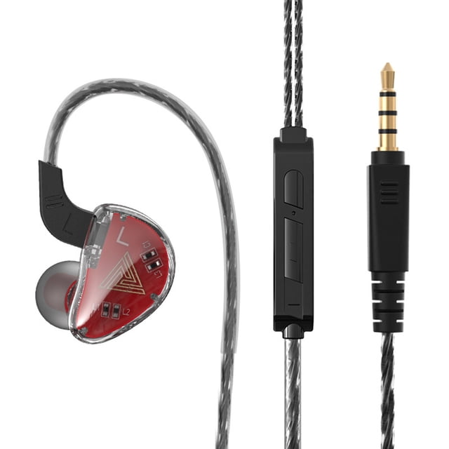 Methold 1 par de auriculares con cable de 3,5 mm con graves en el oído Auriculares deportivos con micrófono incorporado, negro Type3 NO3