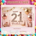 thumbnail image 2 of Pink Gold Theme Happy 21 Birthday Banner  Studded 21st Birthday Display Glamorous Style Balloon Decor Birthday Party Backdrop for 21st Birthday Party Adult Celebration Photo Shoot Backdrop, 2 of 8