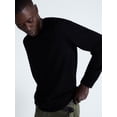 thumbnail image 4 of Free Assembly Men’s Cashmere Crewneck Sweater with Long Sleeves, Midweight, Sizes XS-2XL, 4 of 5