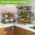 thumbnail image 4 of 1Easylife 5-Tier Fruit Basket, Metal Wire Basket Cart with 2 Free Baskets, 4 of 5