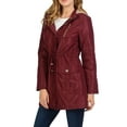 thumbnail image 3 of Ma Croix Womens Lightweight Parka Fur Lined Coat Hooded Anorak Jacket, 3 of 6