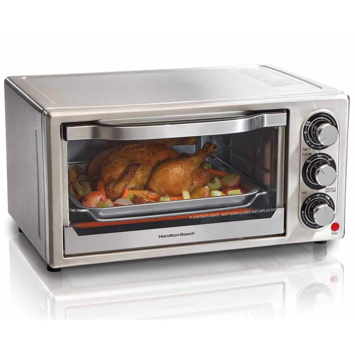 Hamilton Beach 1300W Stainless Steel 6 Slice Countertop Convection