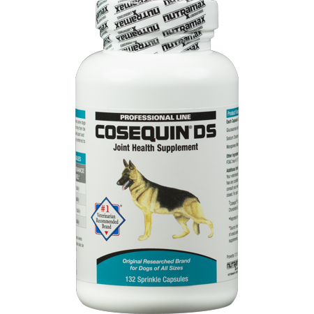 Nutramax Cosequin Maximum Strength (DS) Capsules Joint Health Dog Supplement, 132