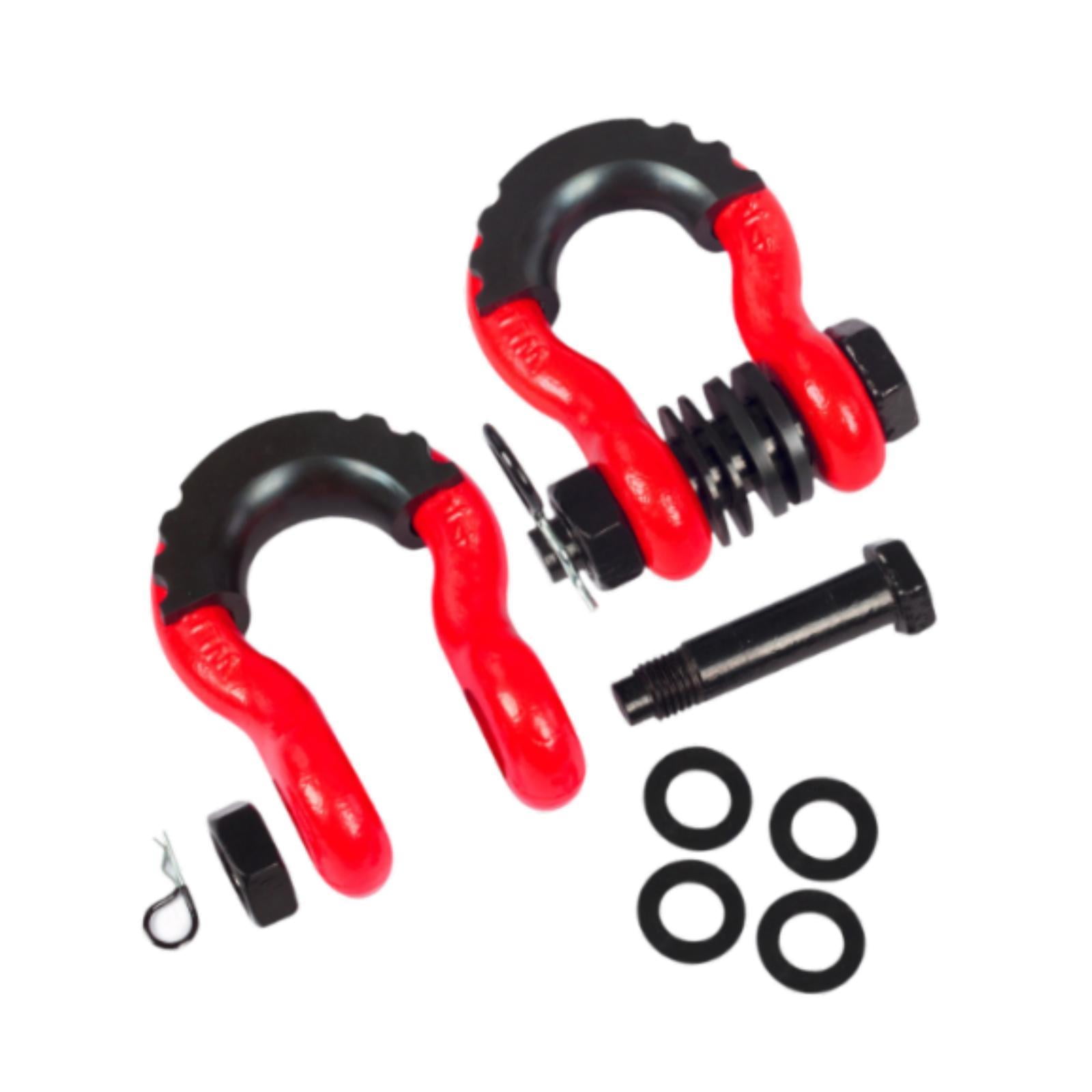 Wzmzjy 2 Pieces D Ring Shackle Off Road Towing Accessories for Vehicle UTV ATV