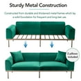 thumbnail image 3 of 83 inch Loveseat Sofa, 3-Seater Velvet Couch with Two Pillows, Soft Tufted Seat Cushion Seats with Comfortable Seat Cushion, Modern Sofa with Metal Legs for Small Space, 3 of 9