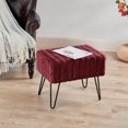 thumbnail image 1 of HOME SOFT THINGS OTOMAN/TABURETE SUPER SUAVE DE PIEL SINTÉTICA. OTOMAN TAPIZADO PARA REPOSAPIÉS CON PATAS DE METAL NEGRO Y ASIENTO ACOLCHADO. 48X33X43CM, PUERTO DE LEÓNADA, 1 of 7