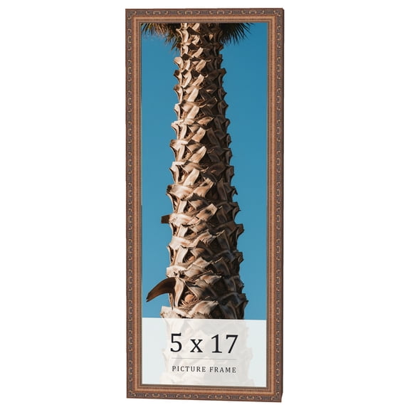 5x17 In Frame Gold Solid Wood Picture Frame Width 1.25 Inches | Interior Frame Depth 0.375 Inches |