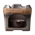 thumbnail image 2 of deevoka Ceramic Teapot Warmer Portable Retro Tea Warmer for Travel Home Office Square, 2 of 9