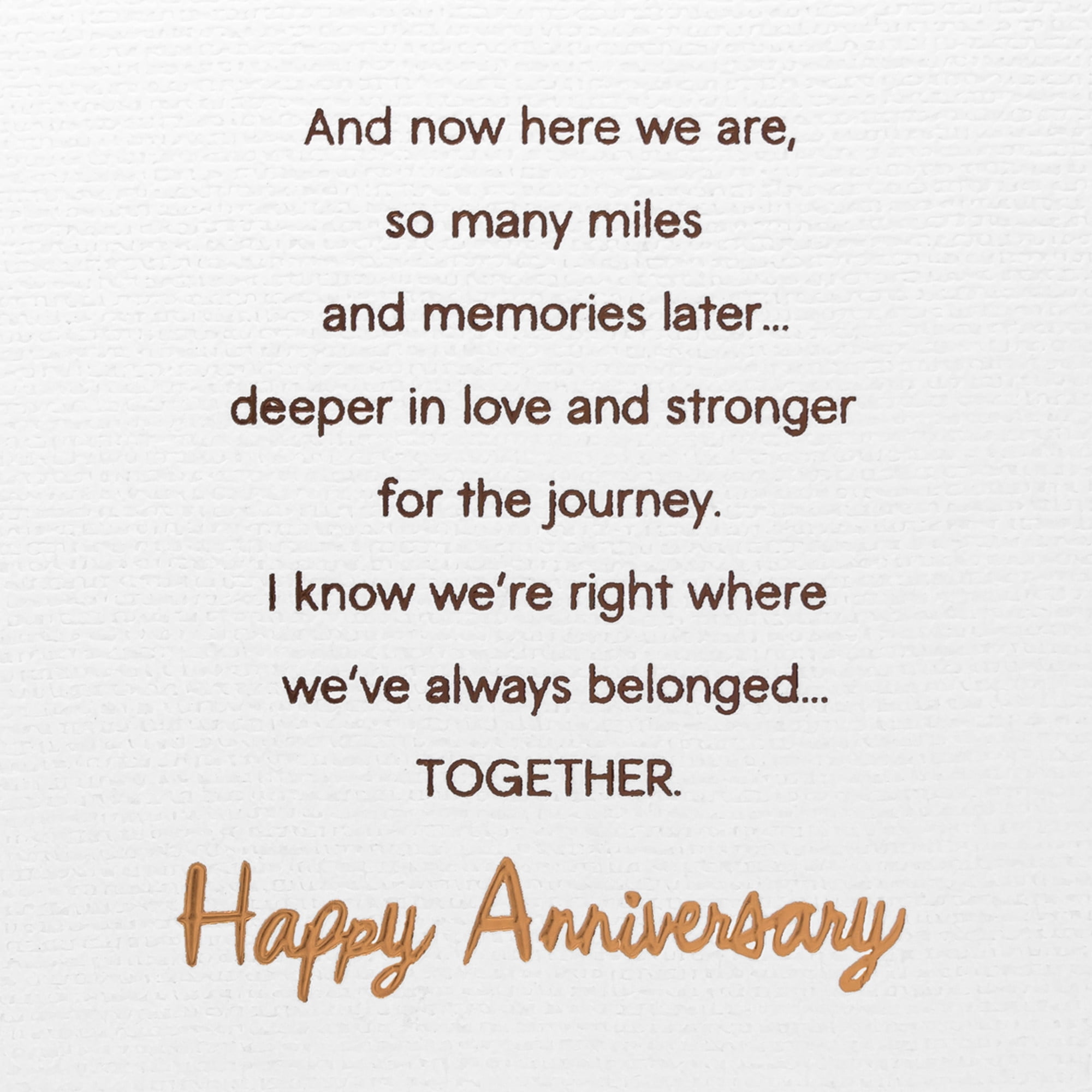 Hallmark Anniversary Card for Husband (Where We've Always Belonged)