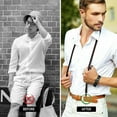 thumbnail image 4 of Shirt Stay for Men, 1 Pair Y-Style Shirt Stays Elastic Adjustable Men Shirts Garters Elastic Dress Shirts Garters Holder Straps with Non-slip Clips, 4 of 7