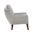thumbnail image 4 of Modern Chenille Accent Chair with Solid Wood Espresso Legs & Removable Cushion Covers – Durable High-Density Foam Lounge Seating for Living Room Bedroom Office in Gray, 4 of 8